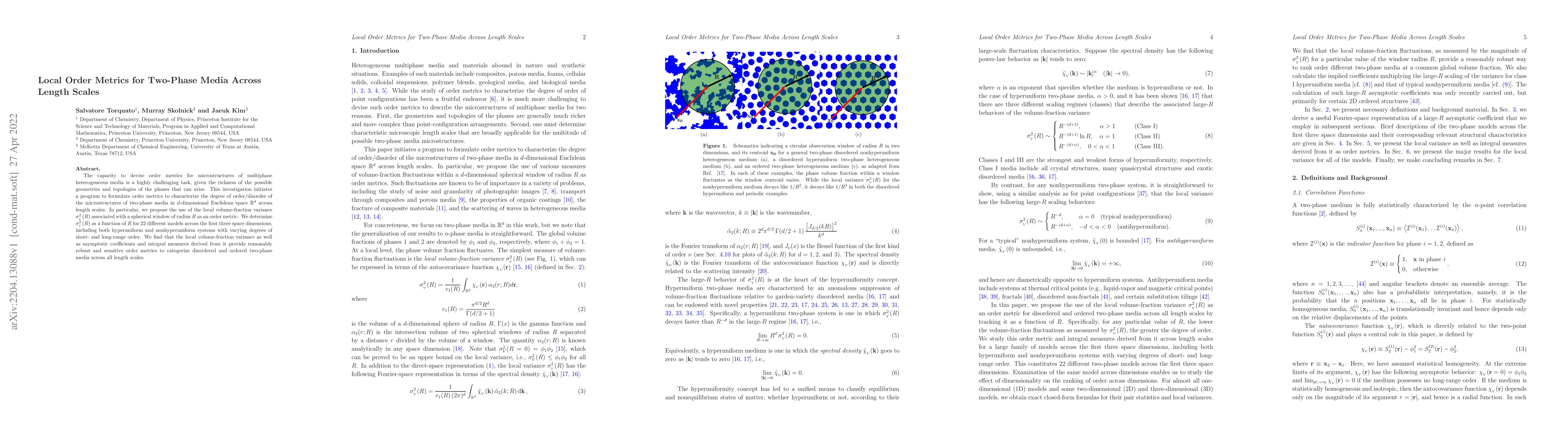 Thumbnail for Local Order Metrics for Two-Phase Media Across Length Scales