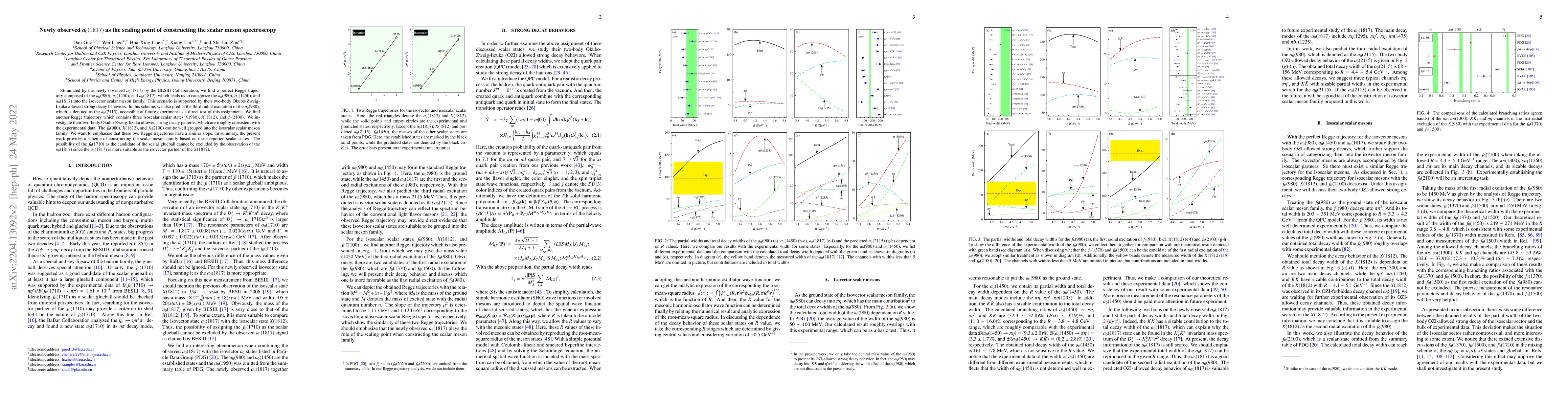 Thumbnail for Newly observed $a_0(1817)$ as the scaling point of constructing the
  scalar meson spectroscopy