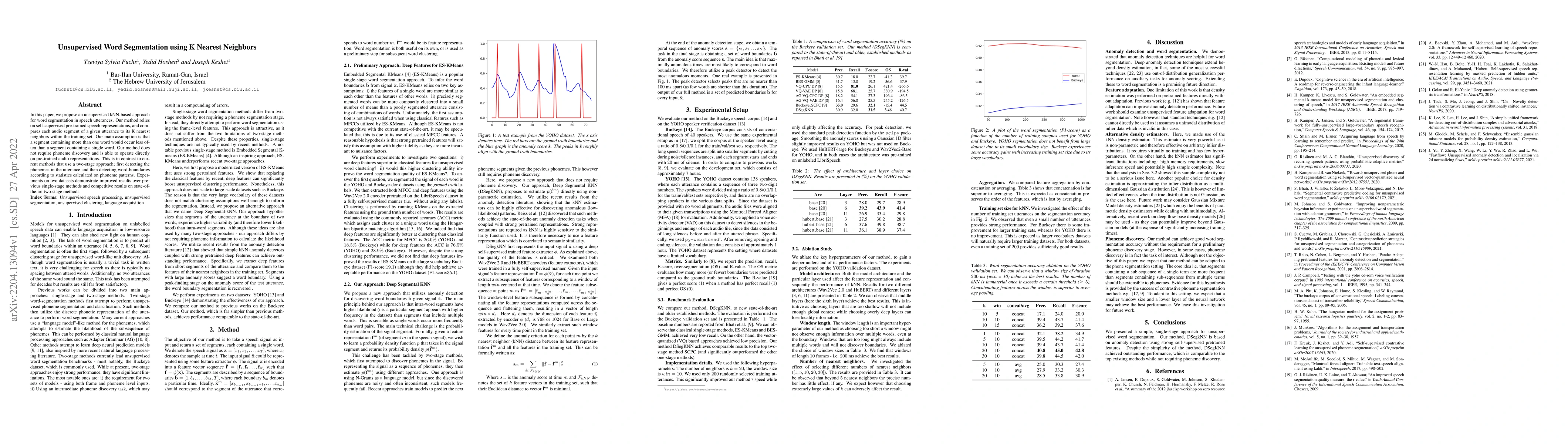 Thumbnail for Unsupervised Word Segmentation using K Nearest Neighbors