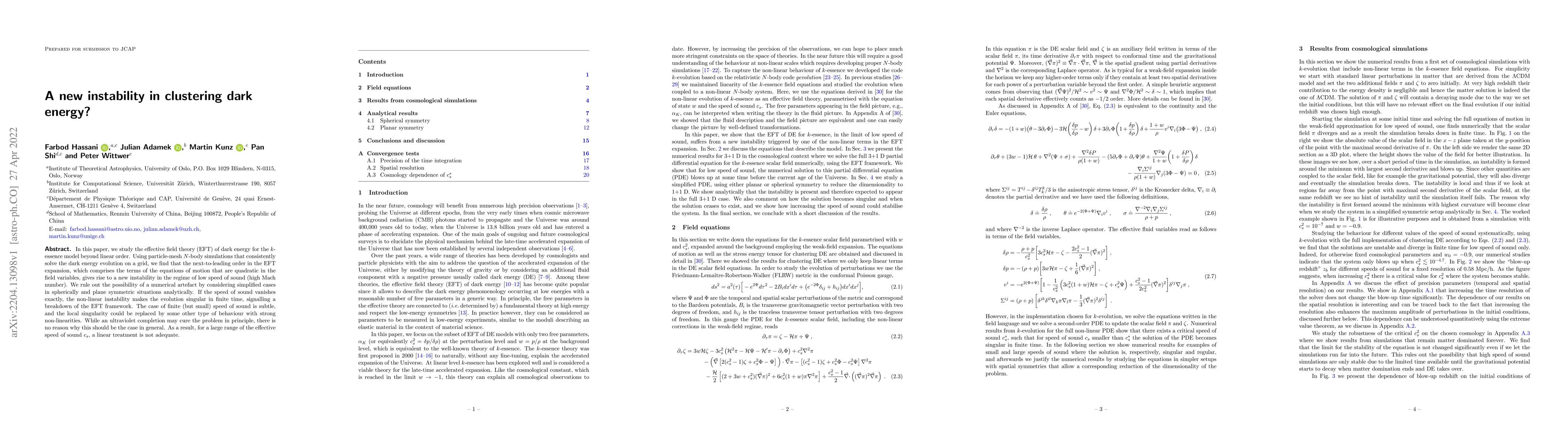 Thumbnail for A new instability in clustering dark energy?