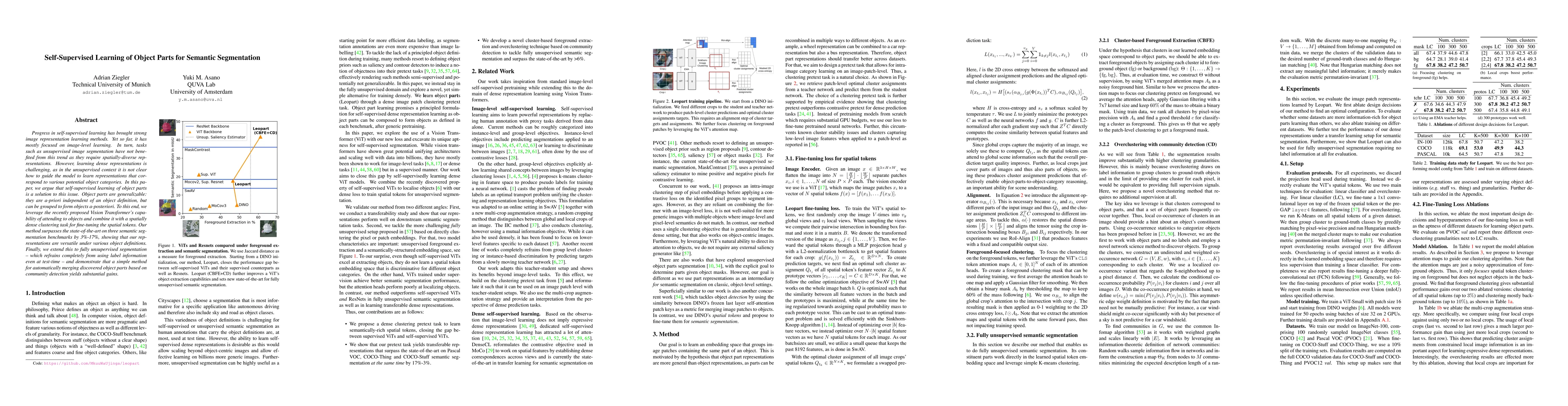 Thumbnail for Self-Supervised Learning of Object Parts for Semantic Segmentation