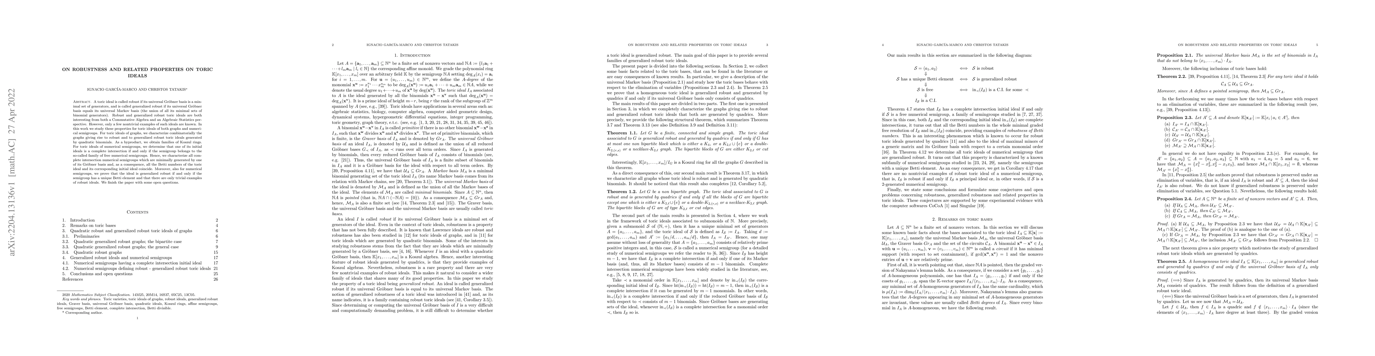 Thumbnail for On robustness and related properties on toric ideals