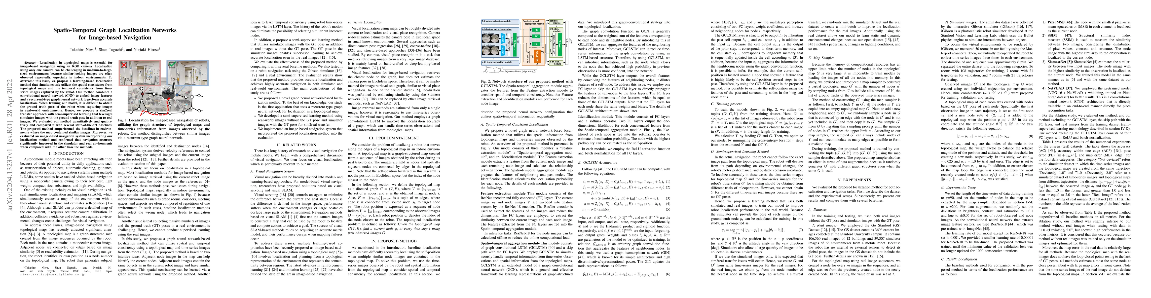 Thumbnail for Spatio-Temporal Graph Localization Networks for Image-based Navigation