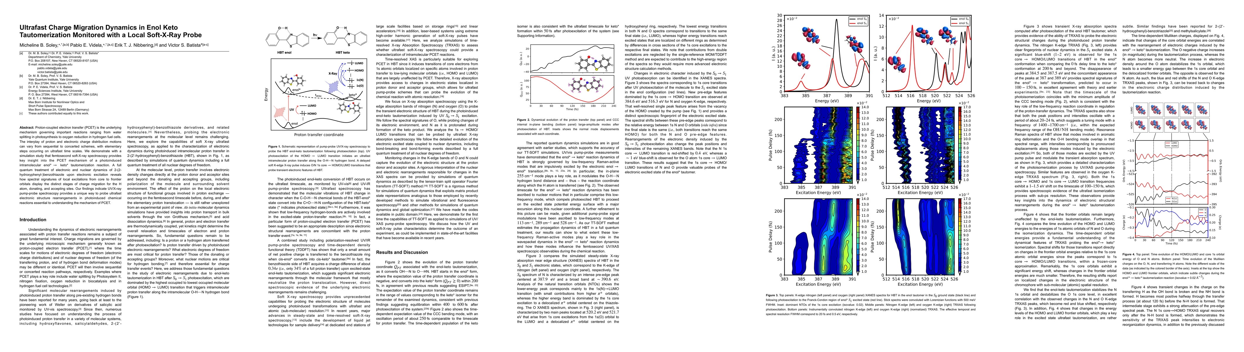 Thumbnail for Ultrafast Charge Migration Dynamics in Enol Keto Tautomerization
  Monitored with a Local Soft-X-Ray Probe