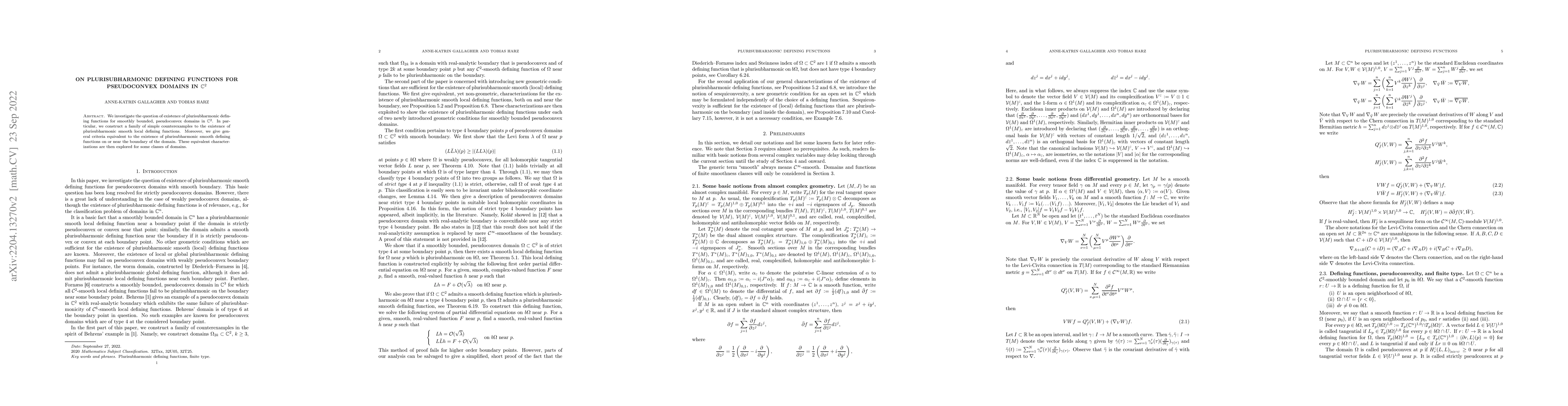 Thumbnail for On plurisubharmonic defining functions for pseudoconvex domains in
  $\mathbb{C}^2$