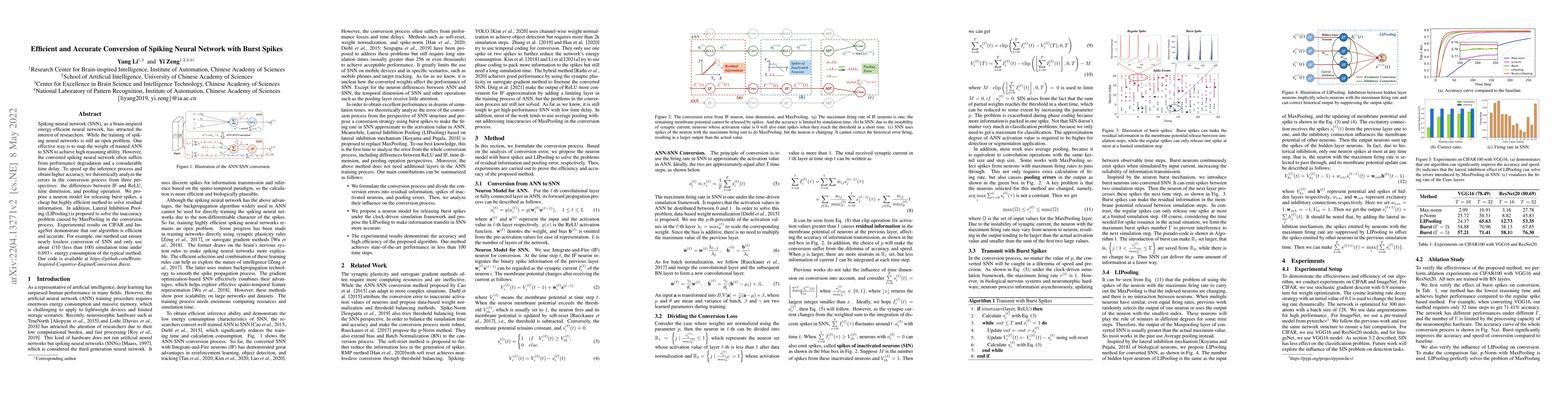 Thumbnail for Efficient and Accurate Conversion of Spiking Neural Network with Burst
  Spikes