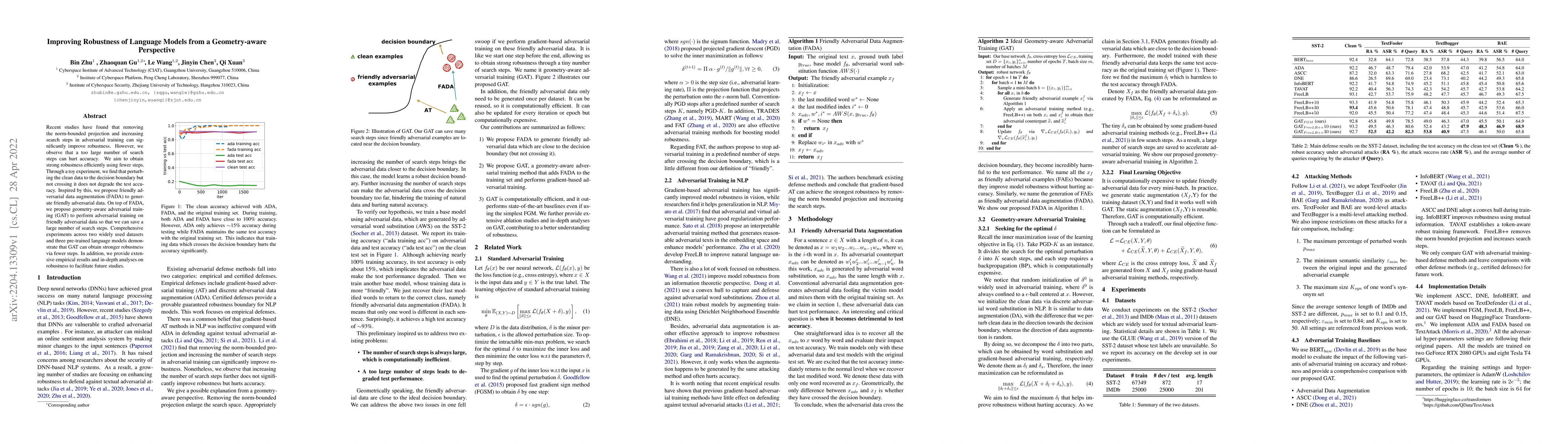 Thumbnail for Improving robustness of language models from a geometry-aware
  perspective