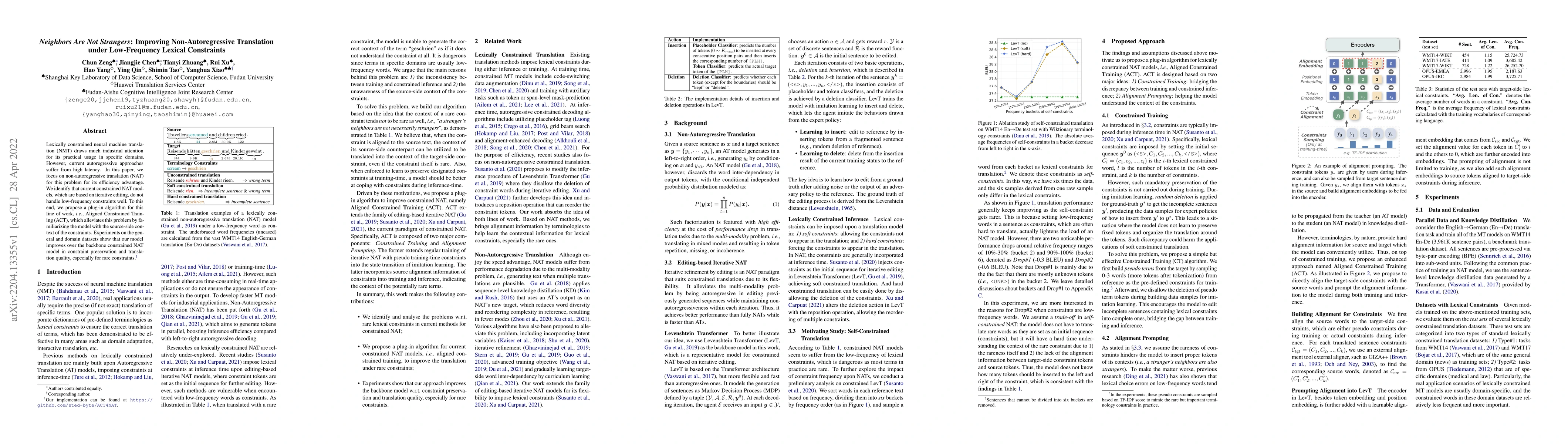 Thumbnail for Neighbors Are Not Strangers: Improving Non-Autoregressive Translation
  under Low-Frequency Lexical Constraints