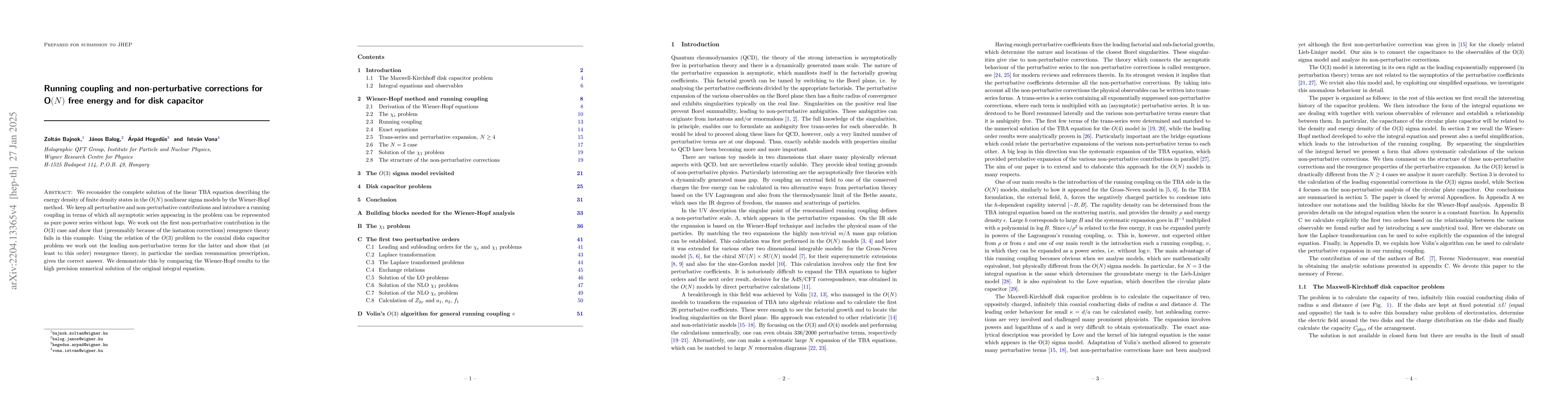 Thumbnail for Running coupling and non-perturbative corrections for O$(N)$ free energy
  and for disk capacitor