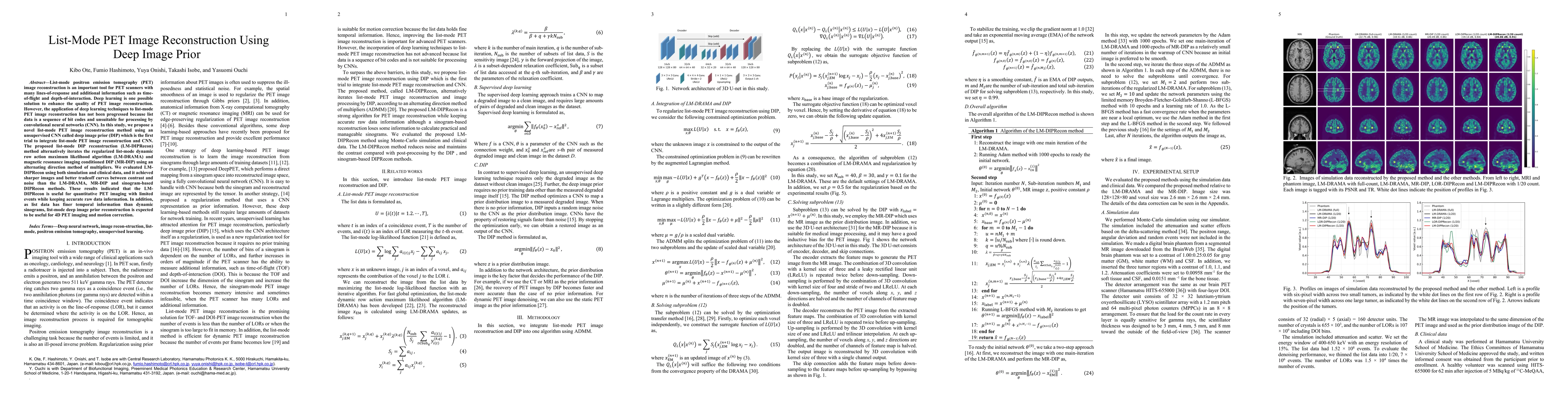 Thumbnail for List-Mode PET Image Reconstruction Using Deep Image Prior