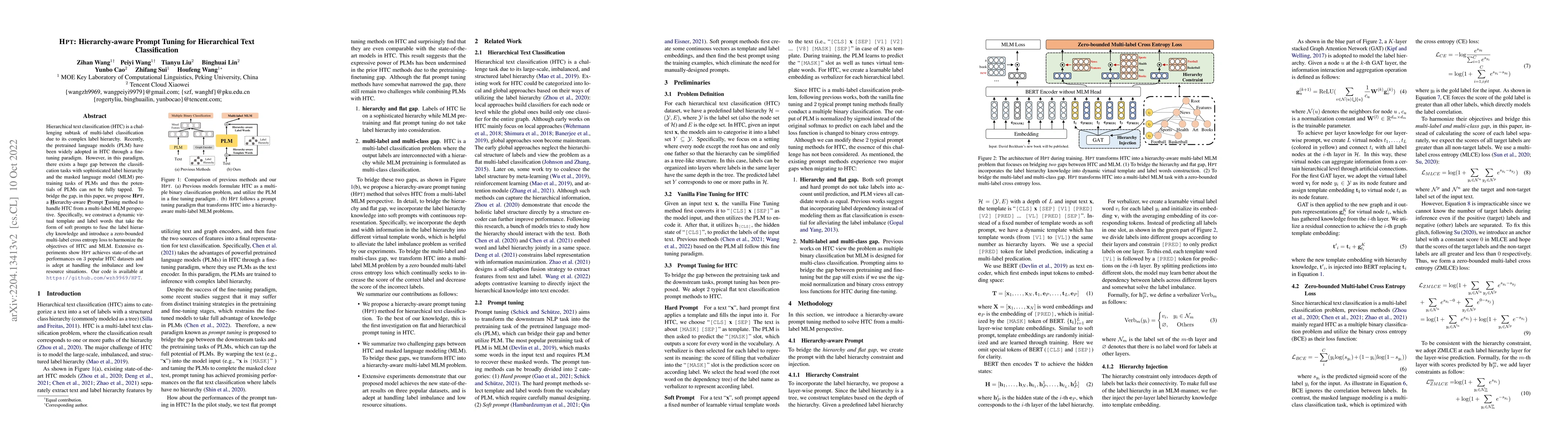 Thumbnail for HPT: Hierarchy-aware Prompt Tuning for Hierarchical Text Classification