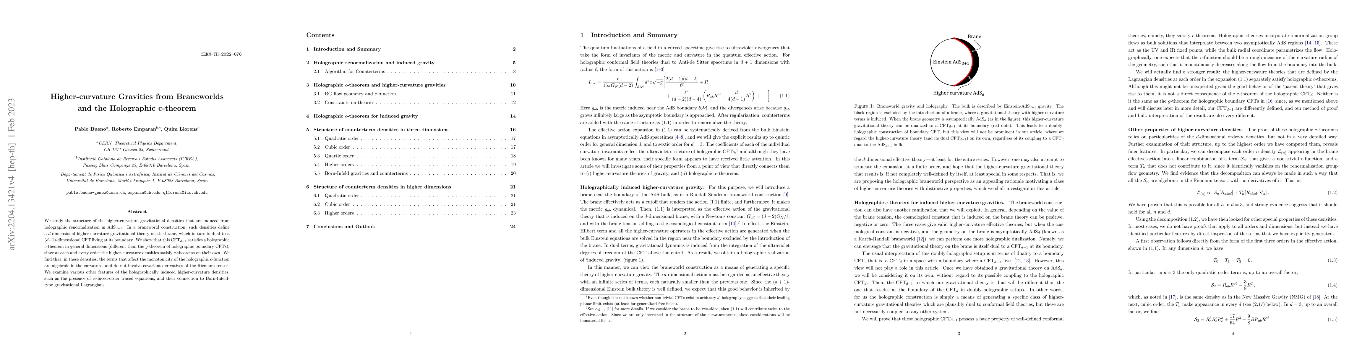 Thumbnail for Higher-curvature Gravities from Braneworlds and the Holographic
  c-theorem