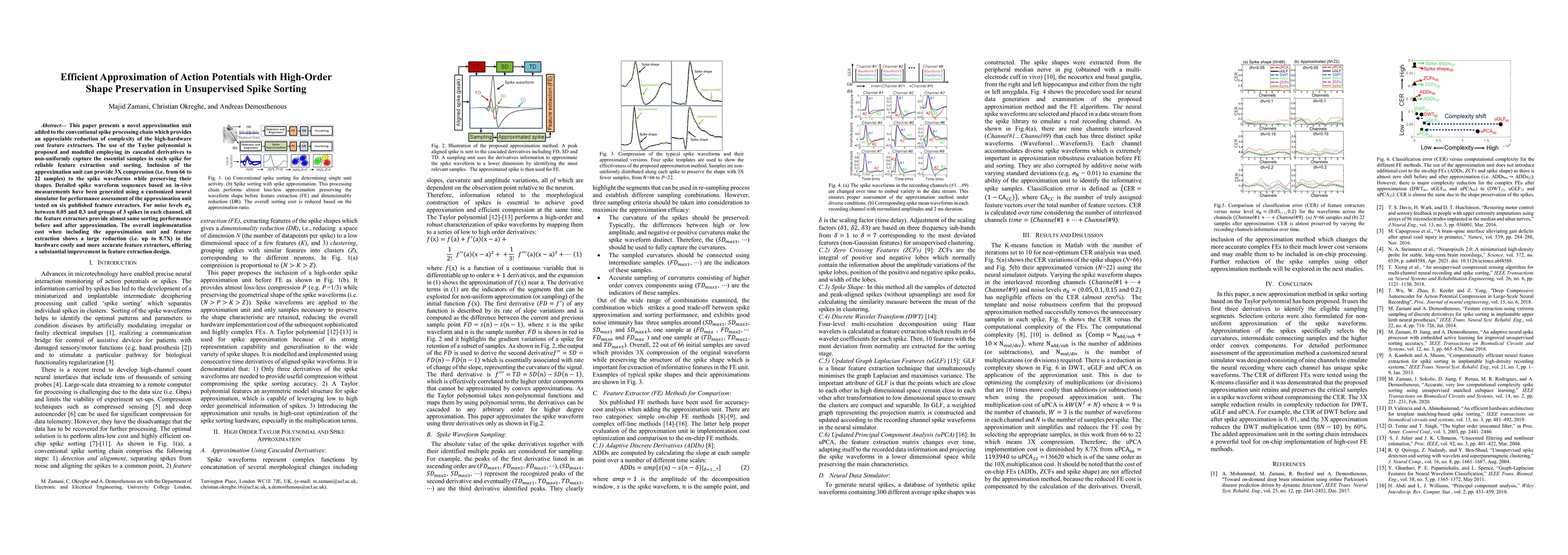 Thumbnail for Efficient Approximation of Action Potentials with High-Order Shape
  Preservation in Unsupervised Spike Sorting