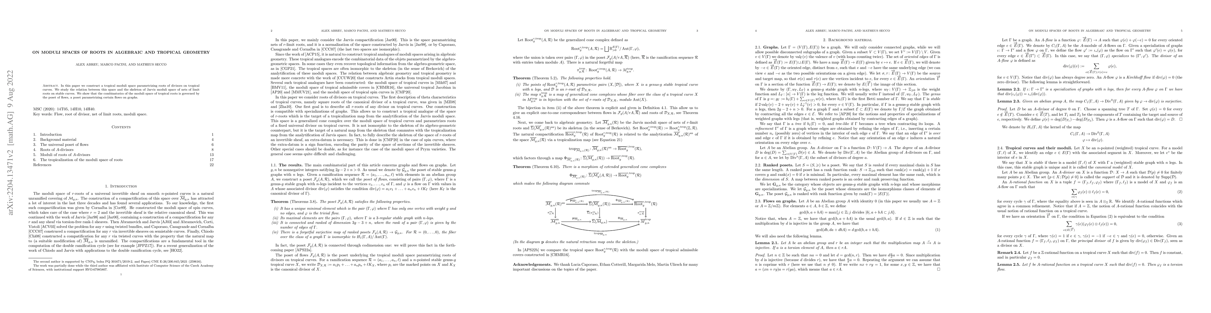 Thumbnail for On moduli spaces of roots in algebraic and tropical geometry