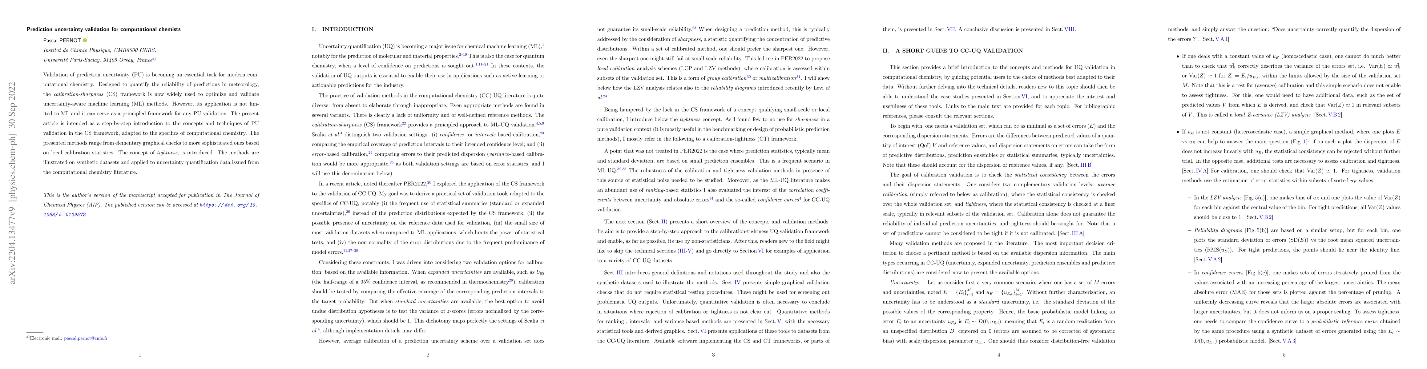 Thumbnail for Prediction uncertainty validation for computational chemists