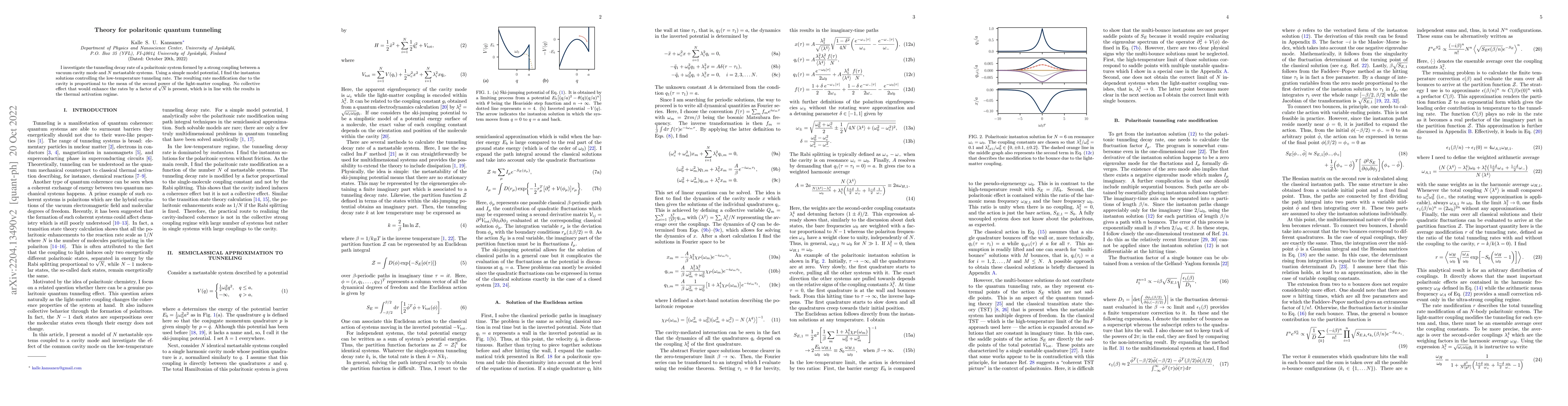 Thumbnail for Theory for polaritonic quantum tunneling