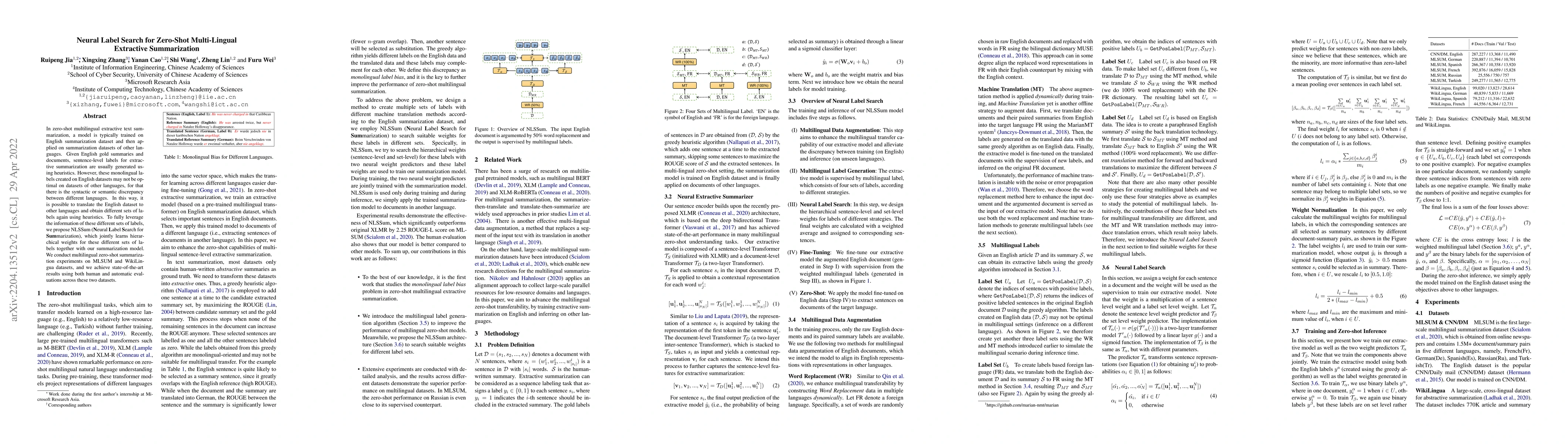 Thumbnail for Neural Label Search for Zero-Shot Multi-Lingual Extractive Summarization