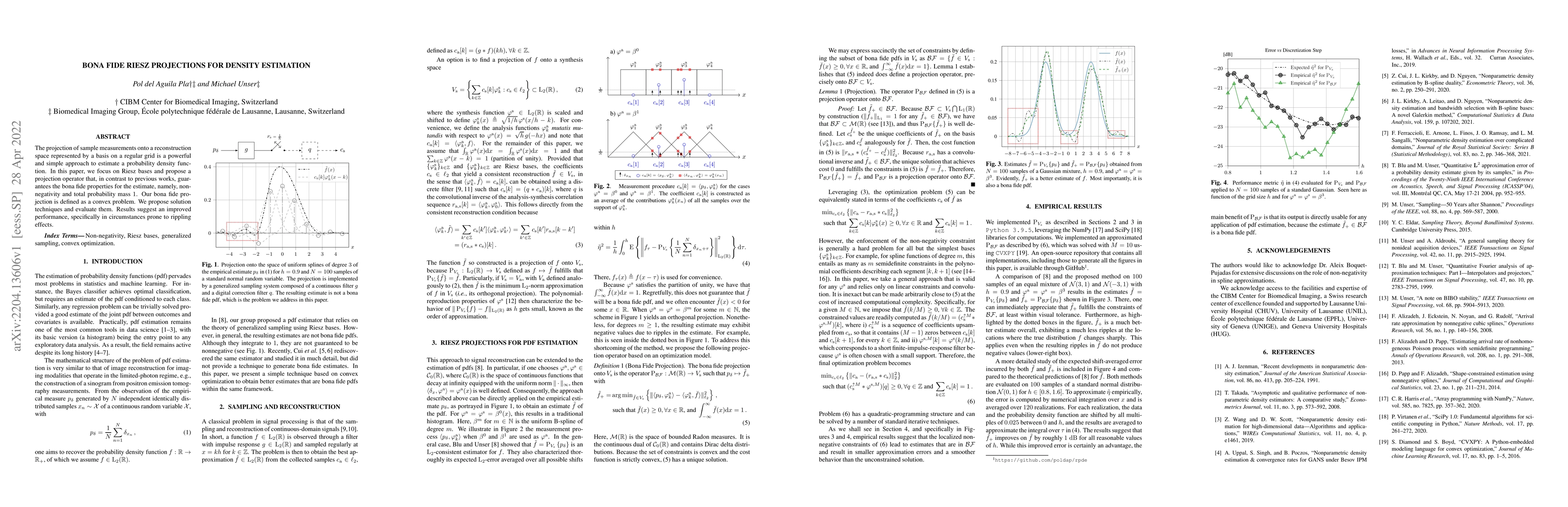 Thumbnail for Bona fide Riesz projections for density estimation