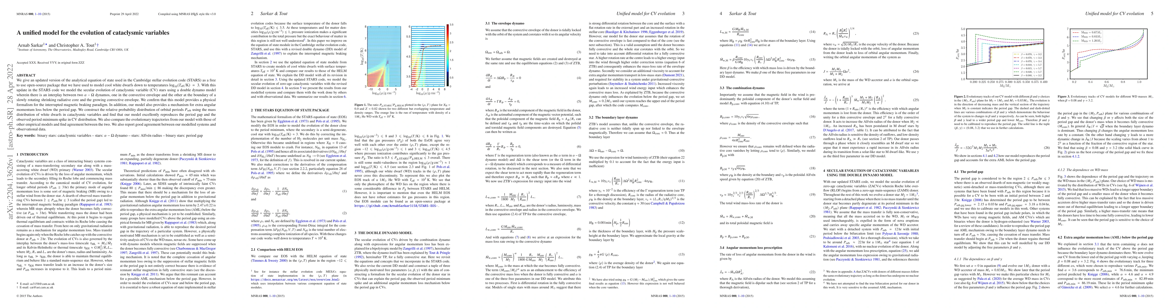 Thumbnail for A unified model for the evolution of cataclysmic variables