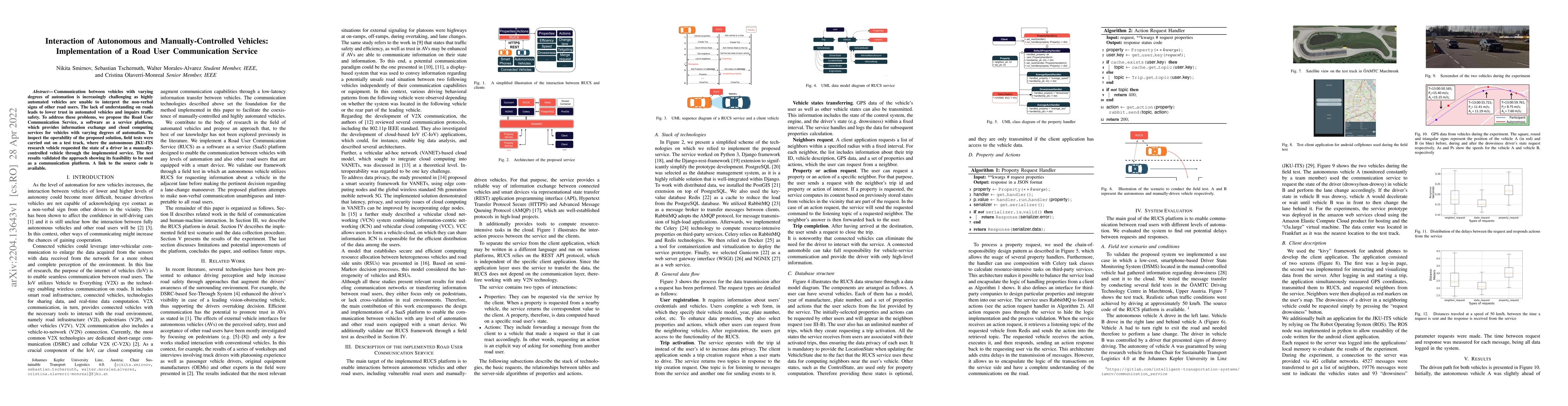 Thumbnail for Interaction of Autonomous and Manually-Controlled
  Vehicles:Implementation of a Road User Communication Service