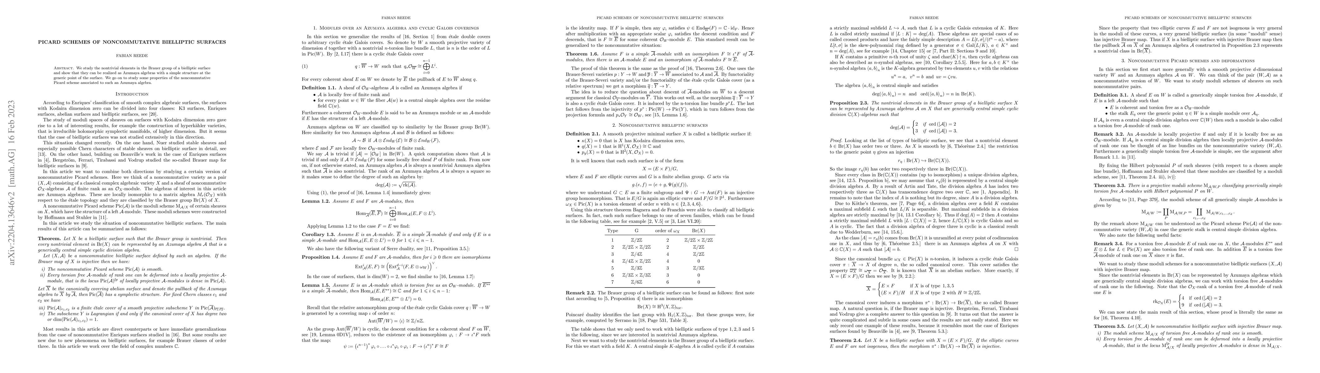 Thumbnail for Picard schemes of noncommutative bielliptic surfaces
