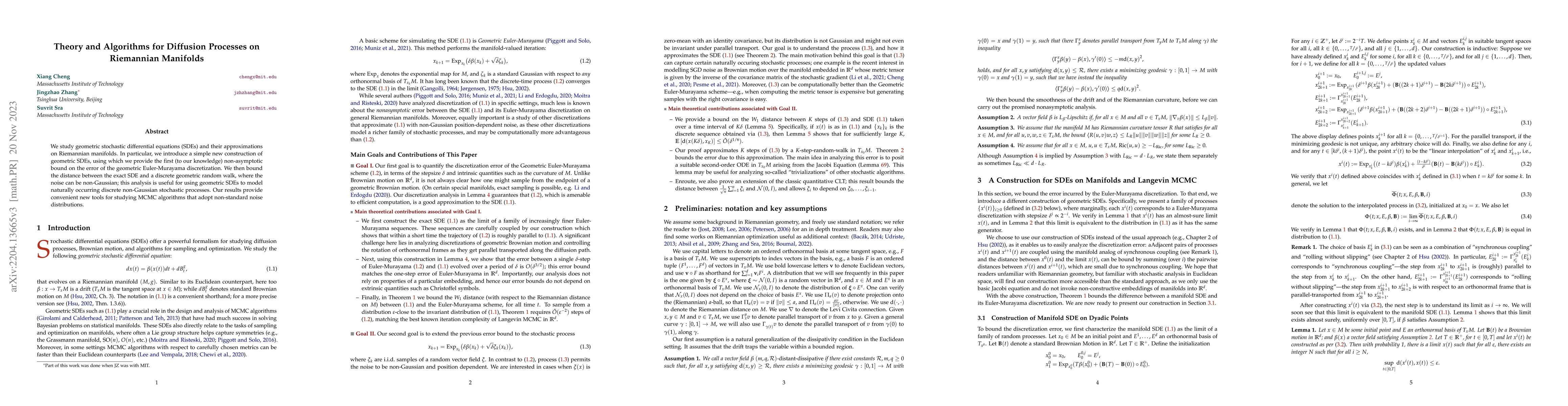 Thumbnail for Theory and Algorithms for Diffusion Processes on Riemannian Manifolds