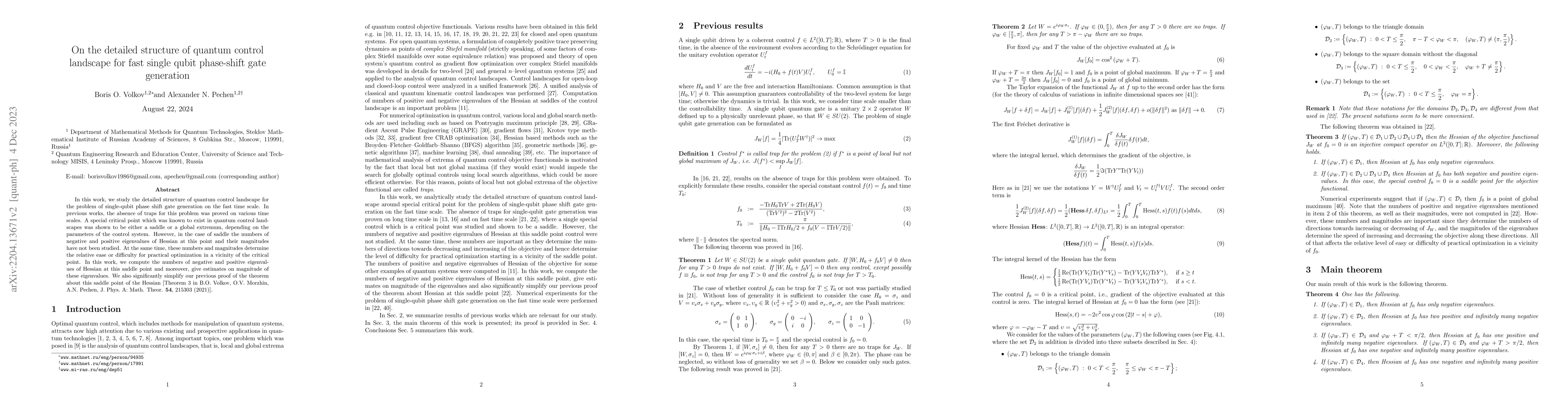 Thumbnail for On the detailed structure of quantum control landscape for fast single
  qubit phase-shift gate generation