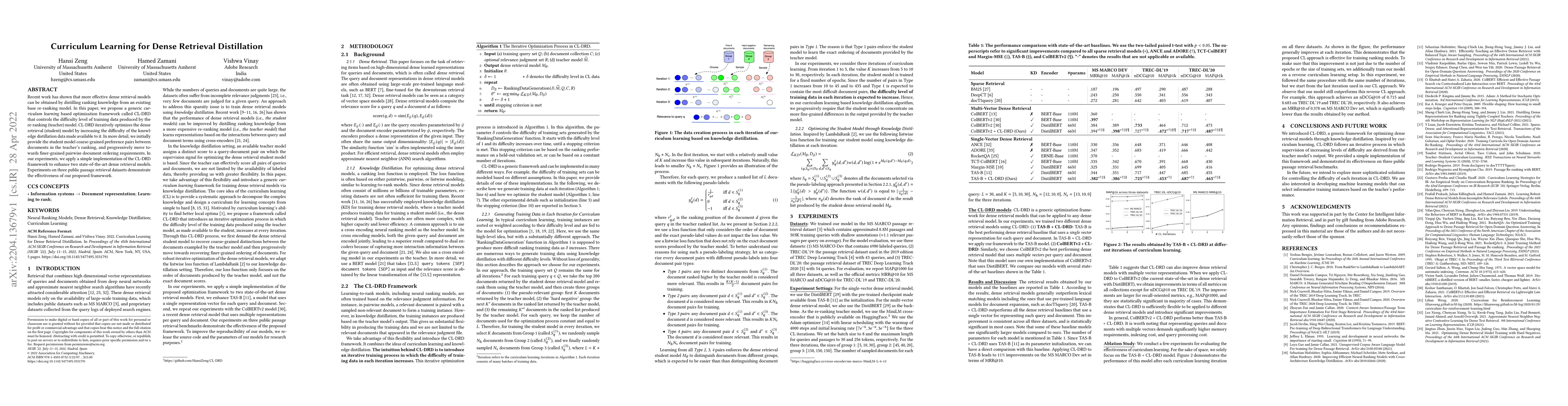 Thumbnail for Curriculum Learning for Dense Retrieval Distillation