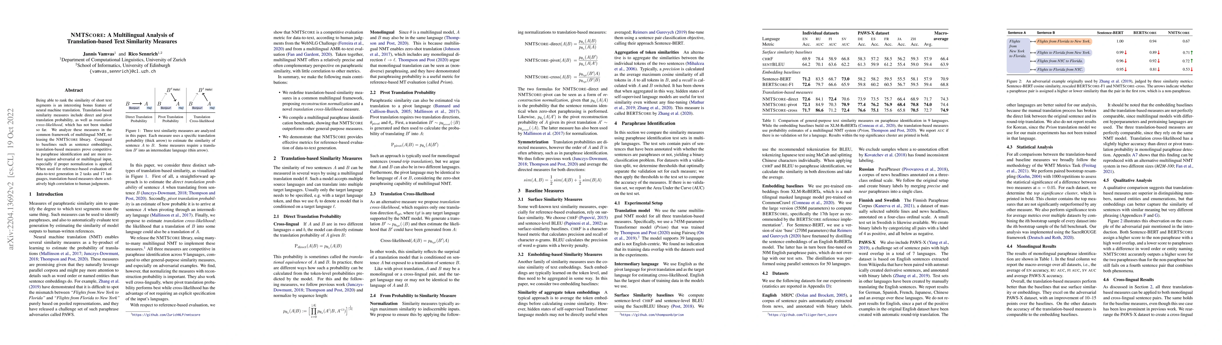Thumbnail for NMTScore: A Multilingual Analysis of Translation-based Text Similarity
  Measures