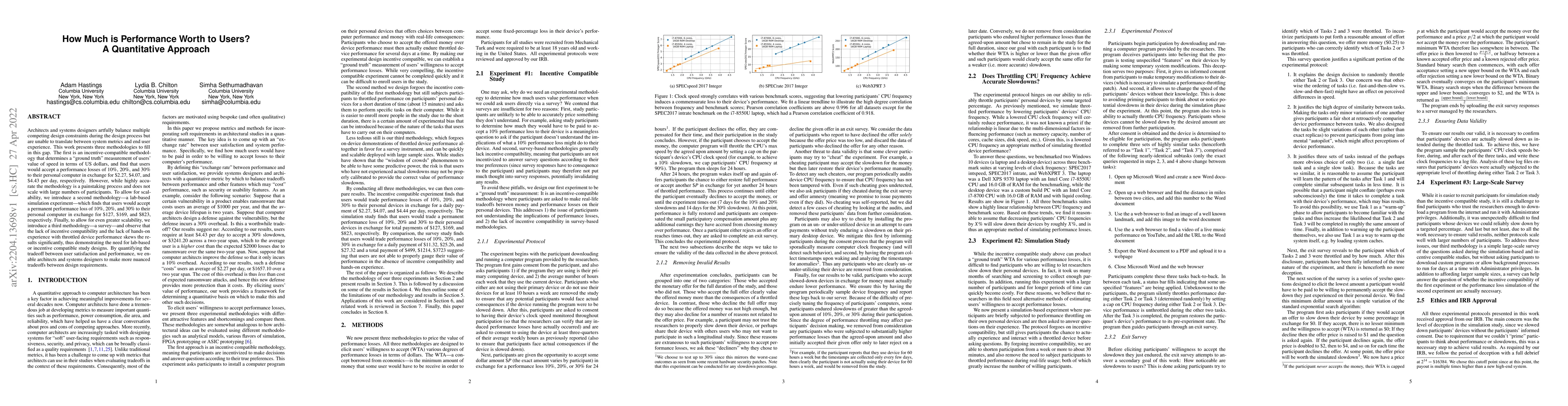 Thumbnail for How Much is Performance Worth to Users? A Quantitative Approach