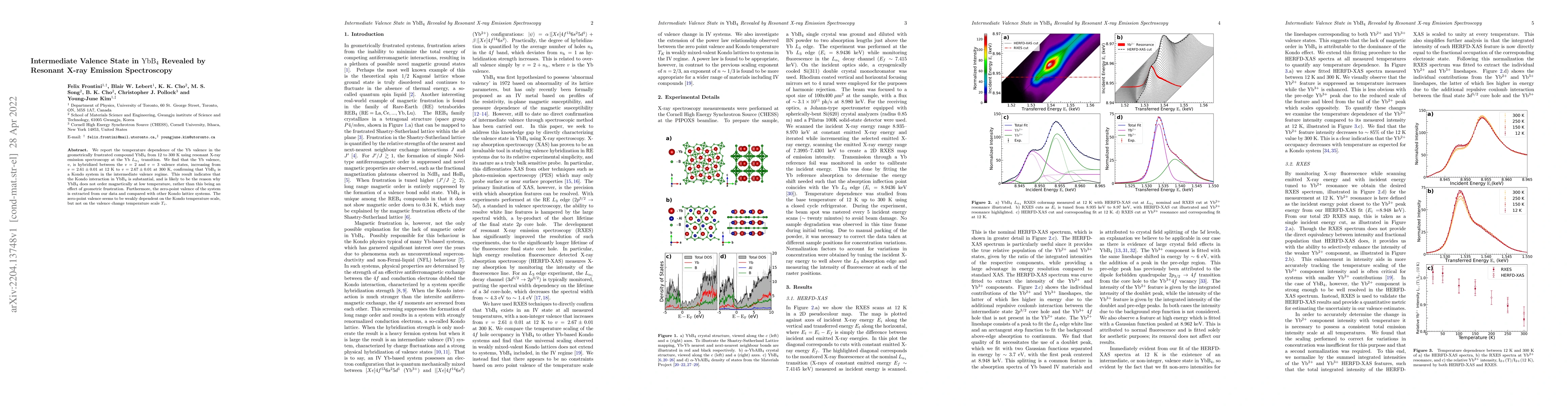 Thumbnail for Intermediate Valence State in $\mathrm{YbB_4}$ Revealed by Resonant
  X-ray Emission Spectroscopy