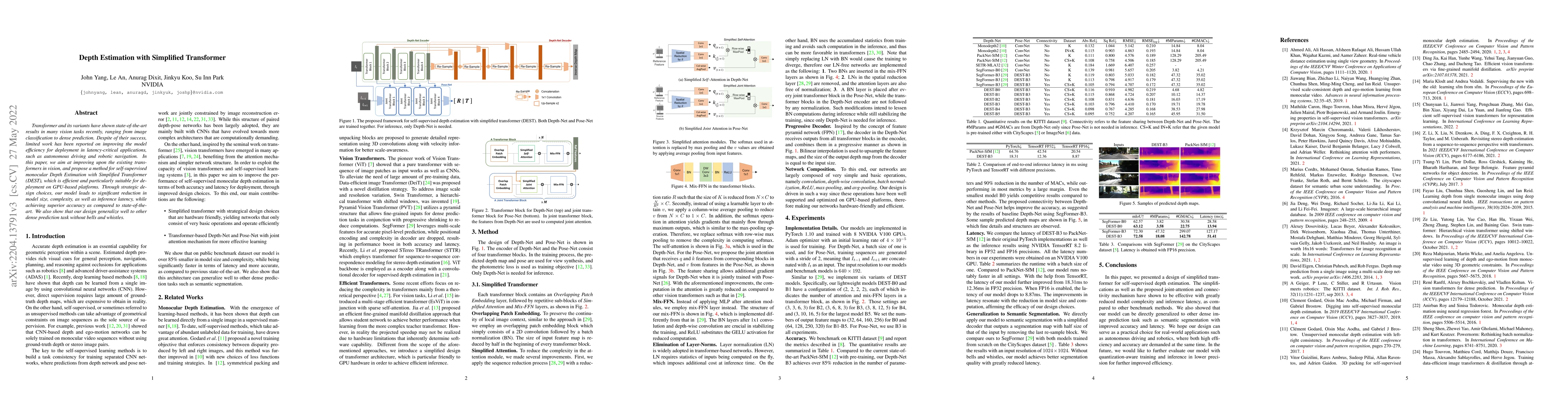 Thumbnail for Depth Estimation with Simplified Transformer
