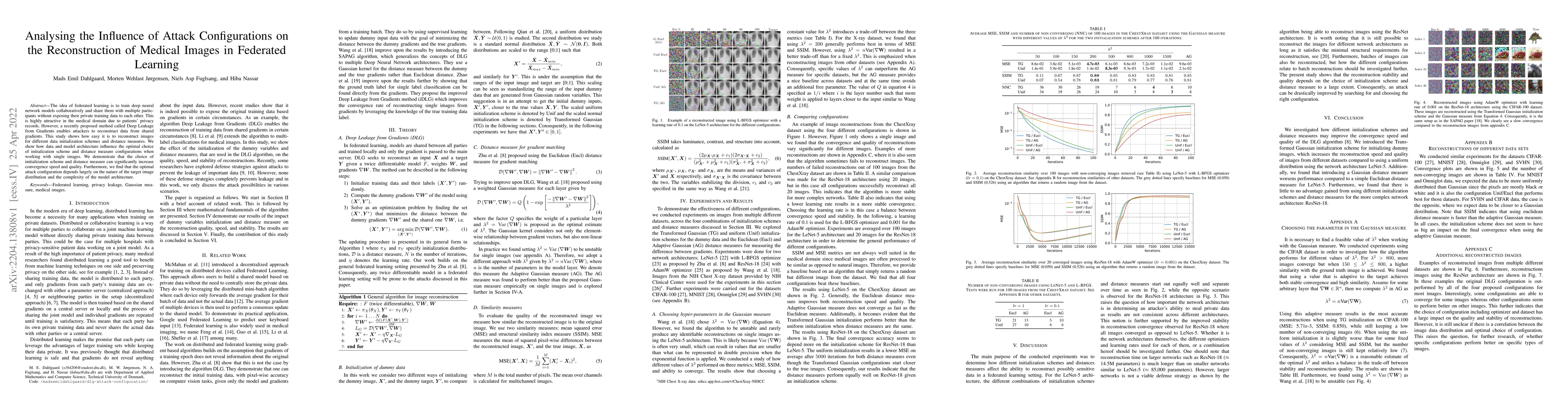 Thumbnail for Analysing the Influence of Attack Configurations on the Reconstruction
  of Medical Images in Federated Learning