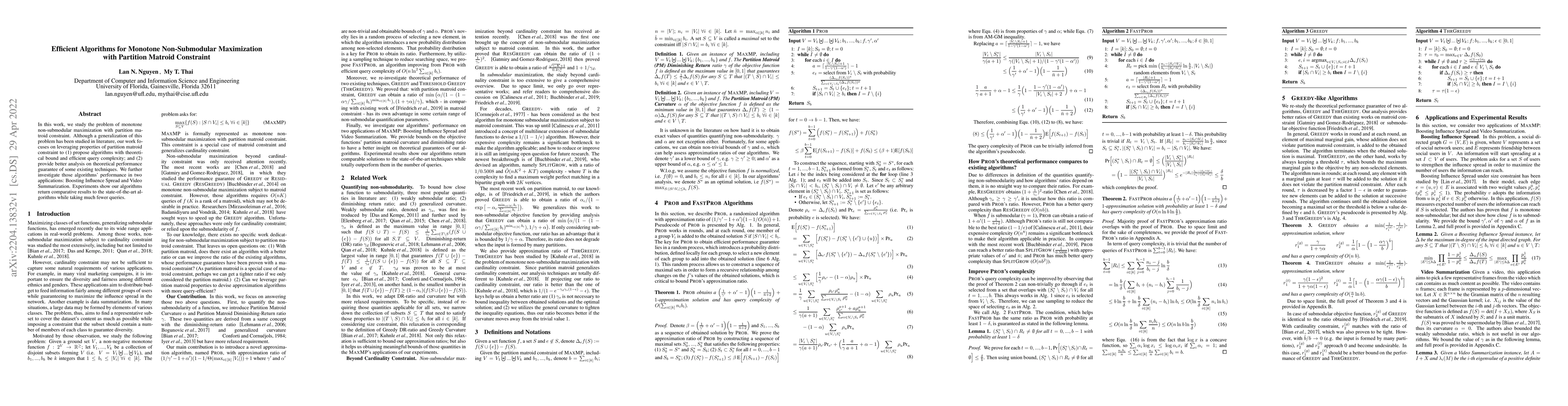 Thumbnail for Efficient Algorithms for Monotone Non-Submodular Maximization with
  Partition Matroid Constraint