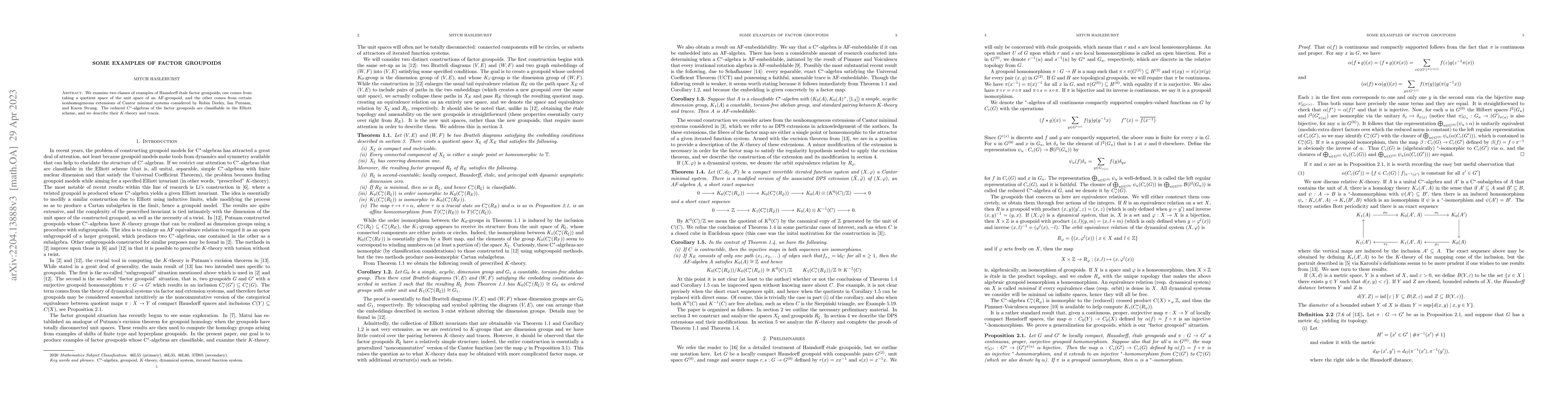 Thumbnail for Some examples of factor groupoids