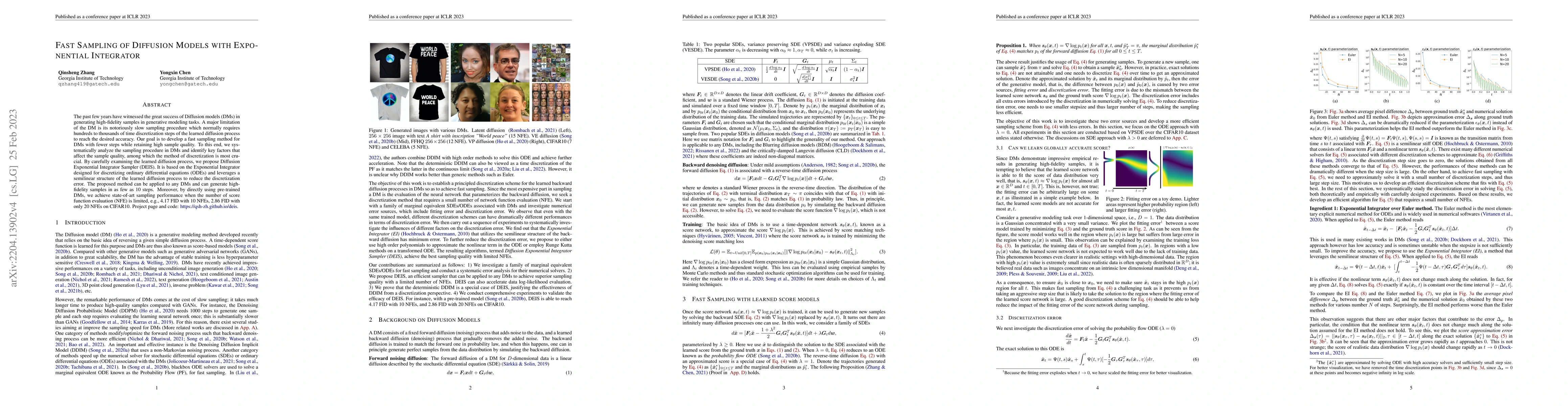 Thumbnail for Fast Sampling of Diffusion Models with Exponential Integrator