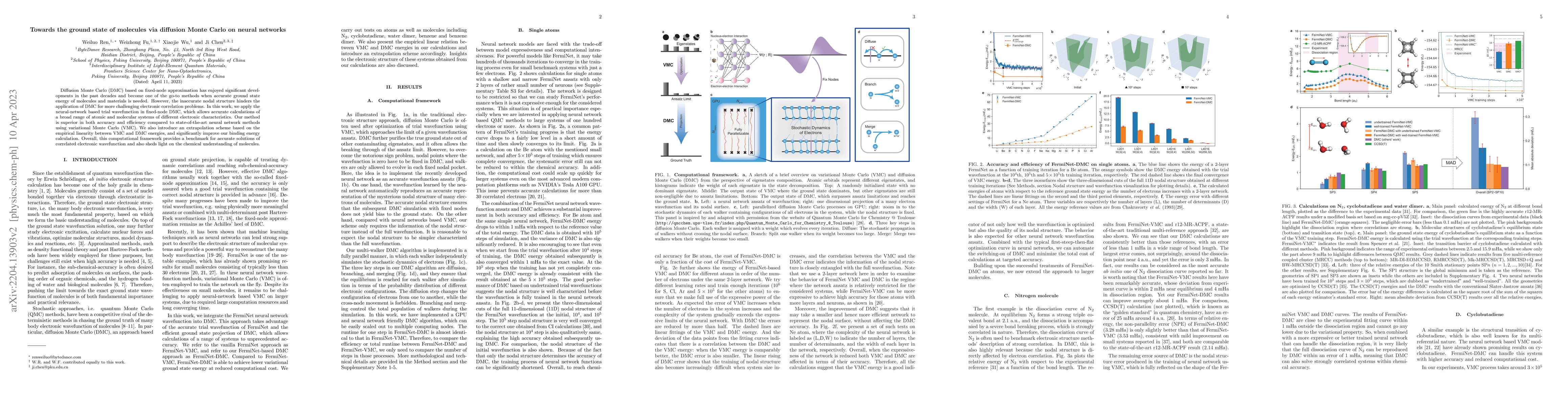 Thumbnail for Towards the ground state of molecules via diffusion Monte Carlo on
  neural networks