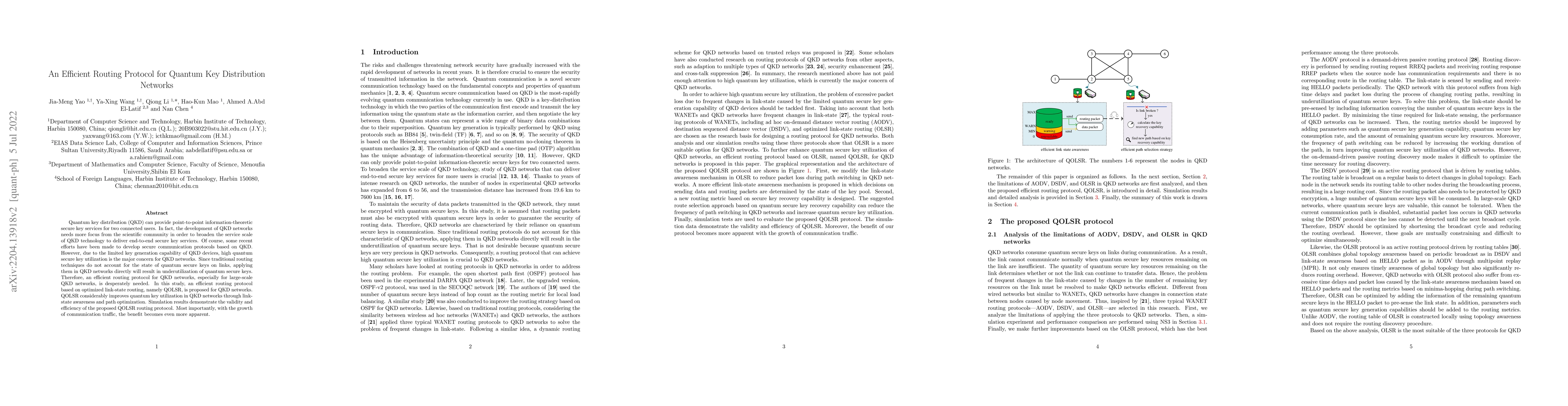 Thumbnail for An Efficient Routing Protocol for Quantum Key Distribution Networks