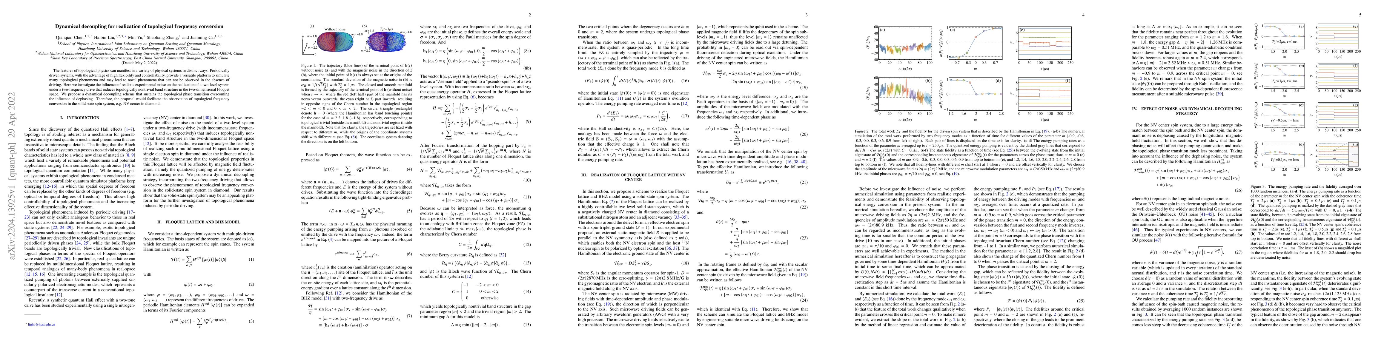 Thumbnail for Dynamical decoupling for realization of topological frequency conversion