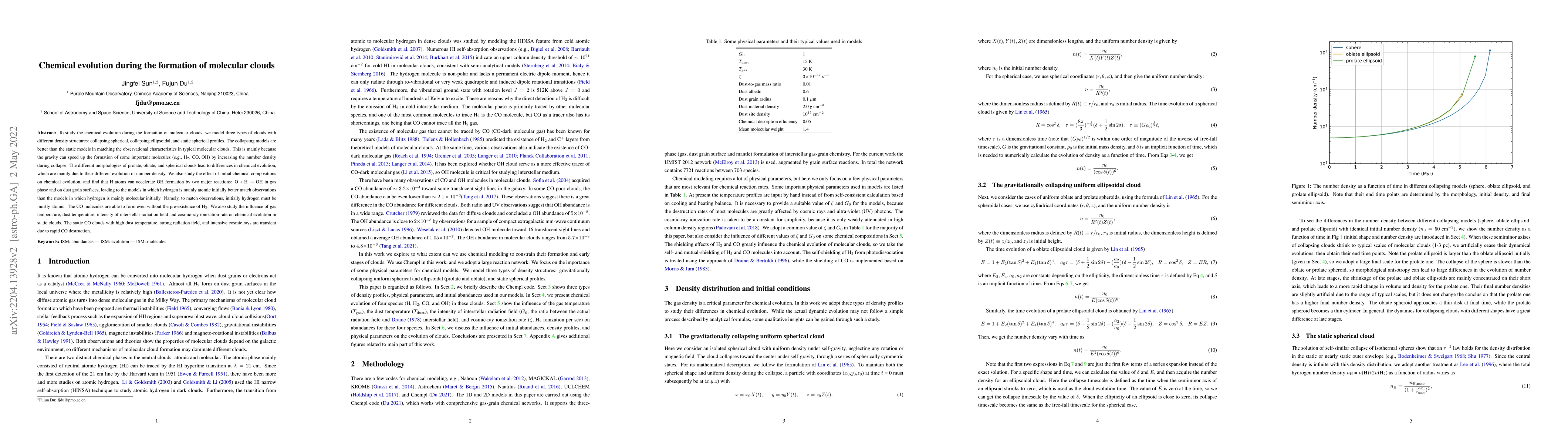 Thumbnail for Chemical evolution during the formation of molecular clouds
