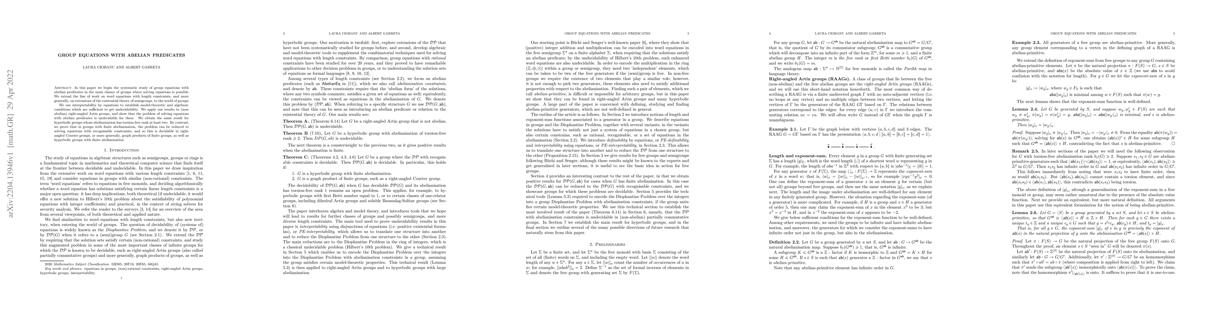 Thumbnail for Group equations with abelian predicates