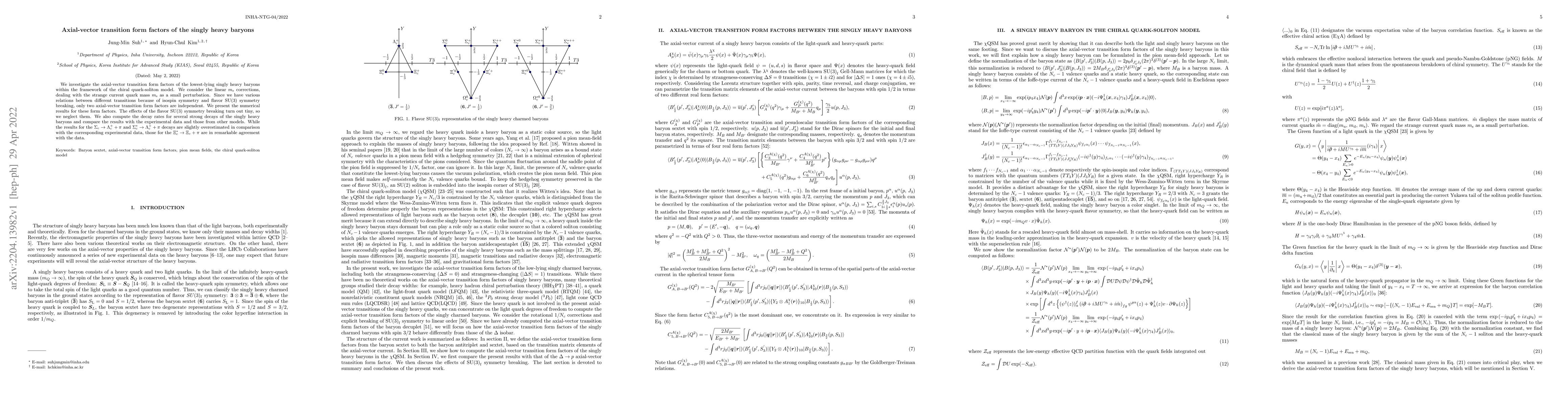 Thumbnail for Axial-vector transition form factors of the singly heavy baryons