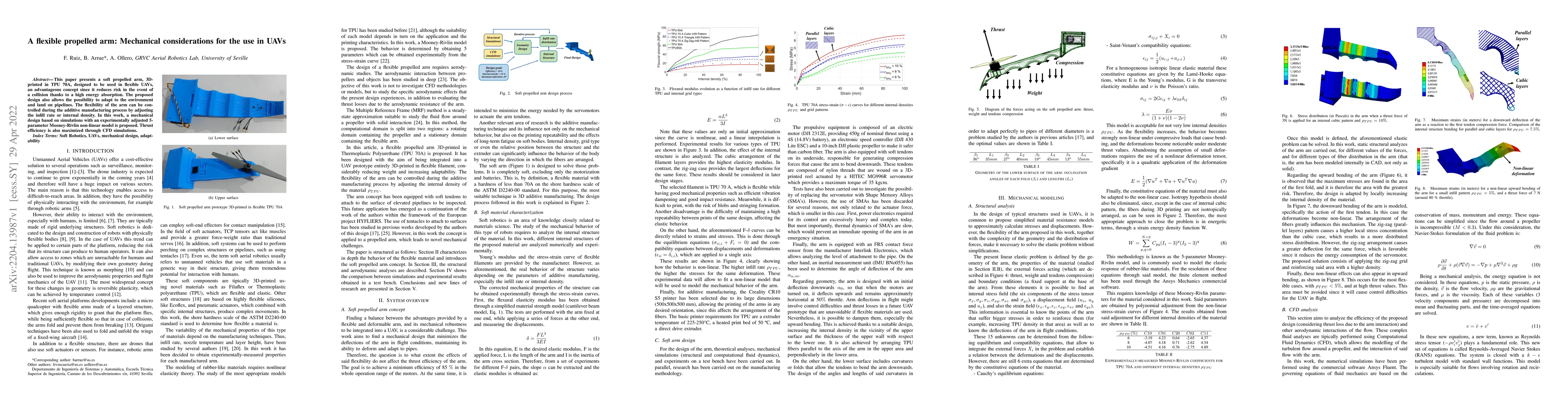 Thumbnail for A flexible propelled arm: Mechanical considerations for the use in UAVs