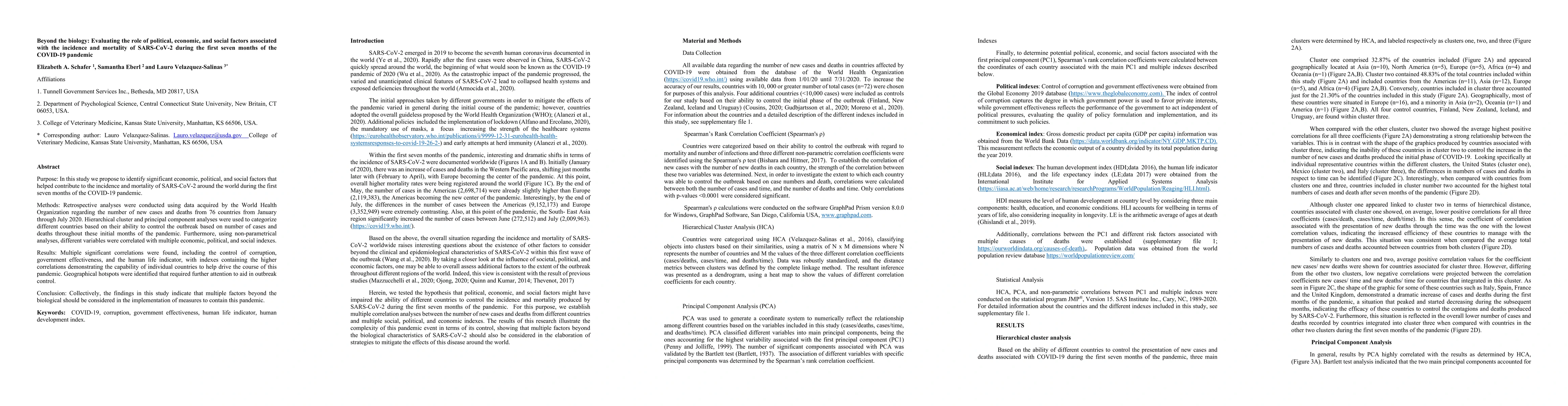 Thumbnail for Beyond the biology: Evaluating the role of political, economic, and
  social factors associated with the incidence and mortality of SARS-CoV-2
  during the first seven months of the COVID-19 pandemic