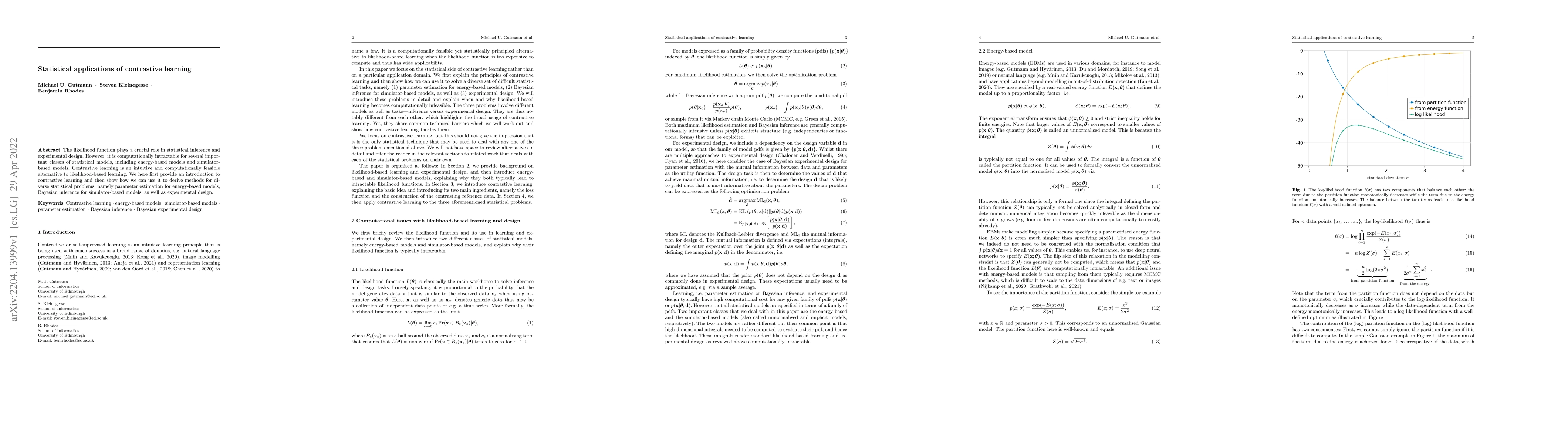 Thumbnail for Statistical applications of contrastive learning