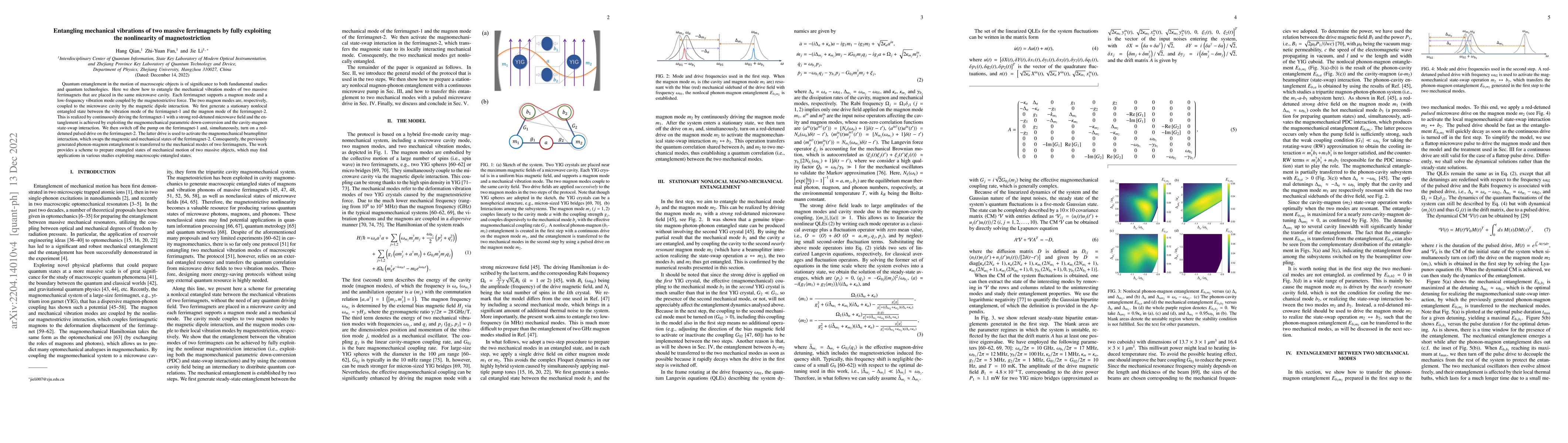 Thumbnail for Entangling mechanical vibrations of two massive ferrimagnets by fully
  exploiting the nonlinearity of magnetostriction
