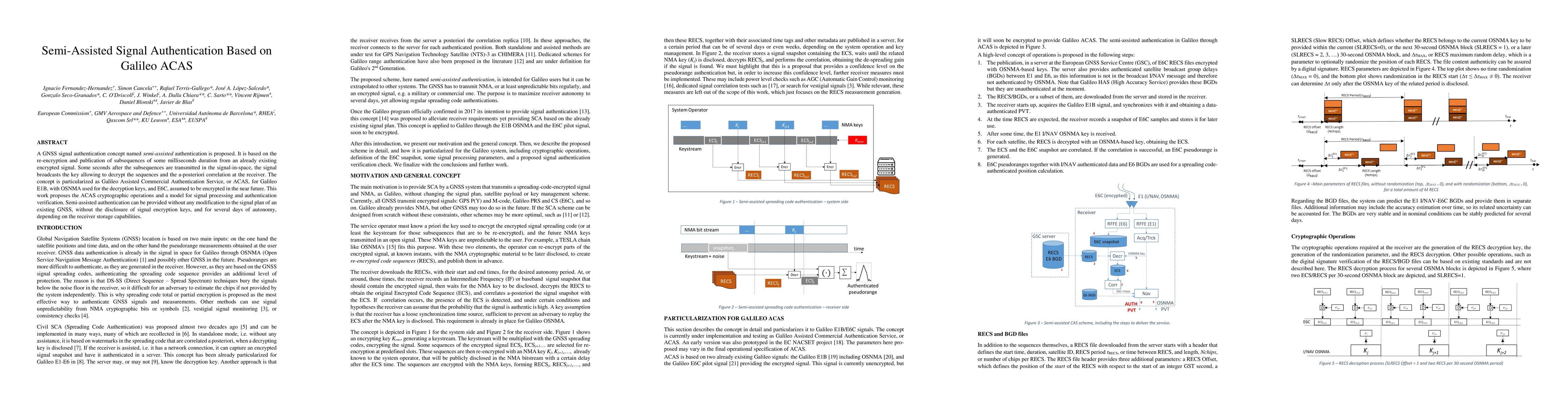Thumbnail for Semi-Assisted Signal Authentication based on Galileo ACAS