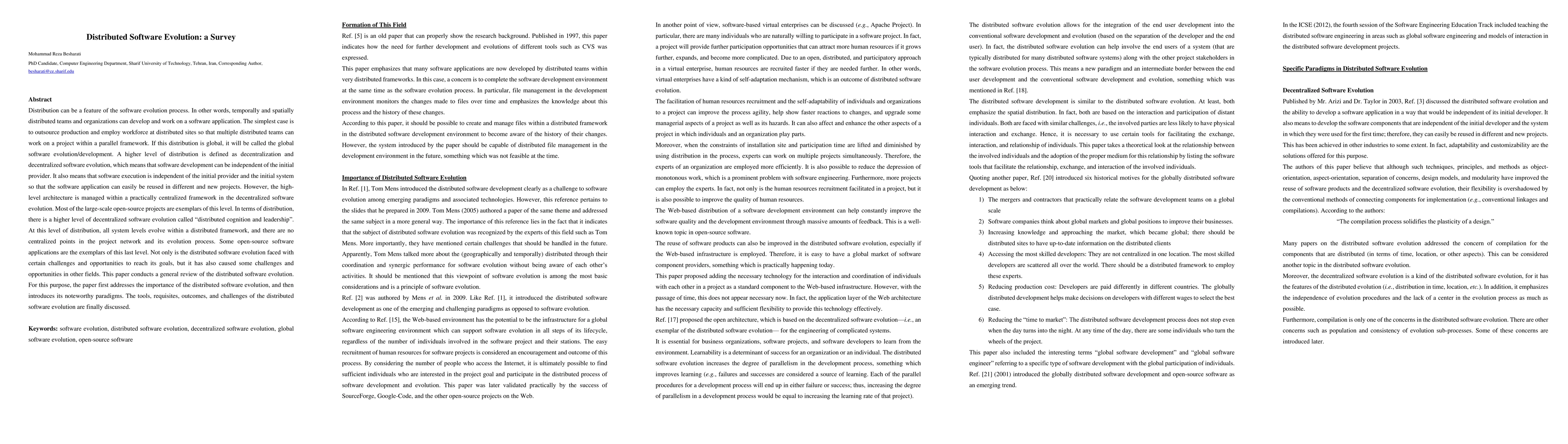Thumbnail for Distributed Software Evolution: a Survey