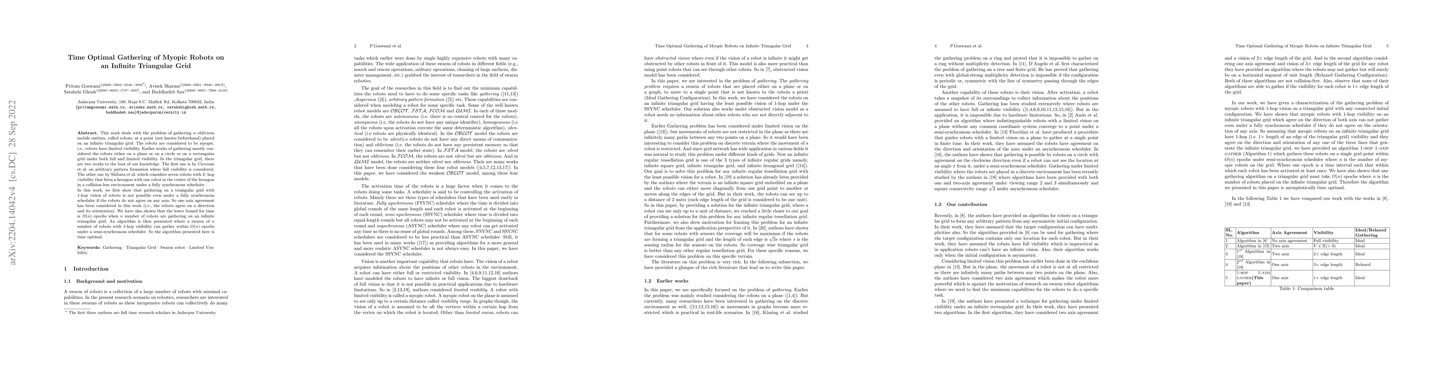 Thumbnail for Time Optimal Gathering of Myopic Robots on an Infinite Triangular Grid
