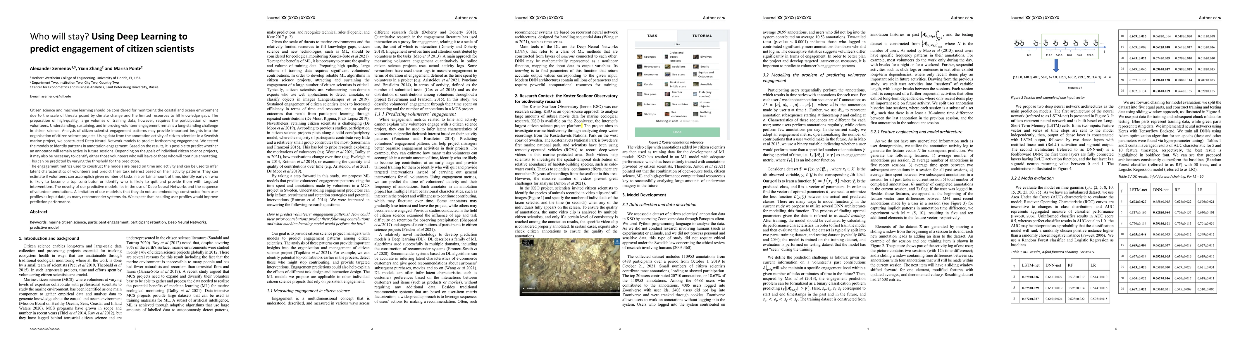 Thumbnail for Who will stay? Using Deep Learning to predict engagement of citizen
  scientists